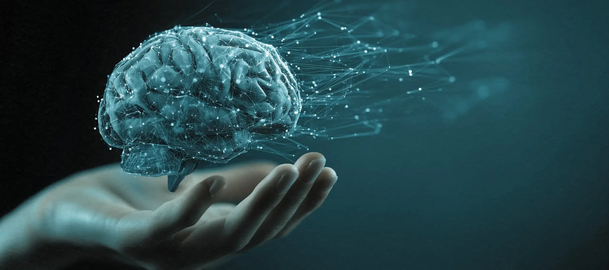 Gehirn in einer Hand