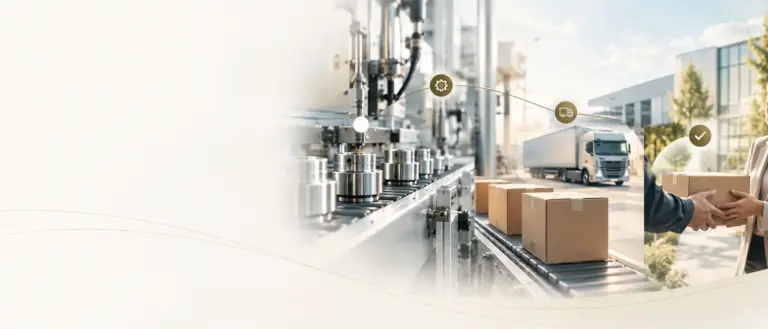 Visualisierung Produktion, Lieferung, Kunde